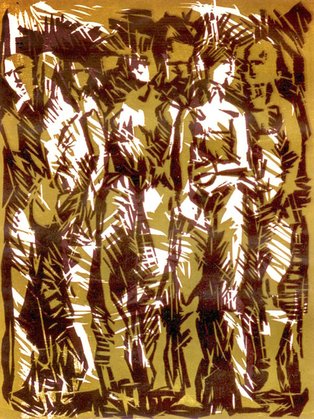 Gruppe stehender Figuren, 1990